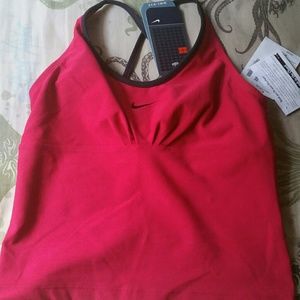 New Nike Dri fit Tank Top/Crop Fuchsia Red